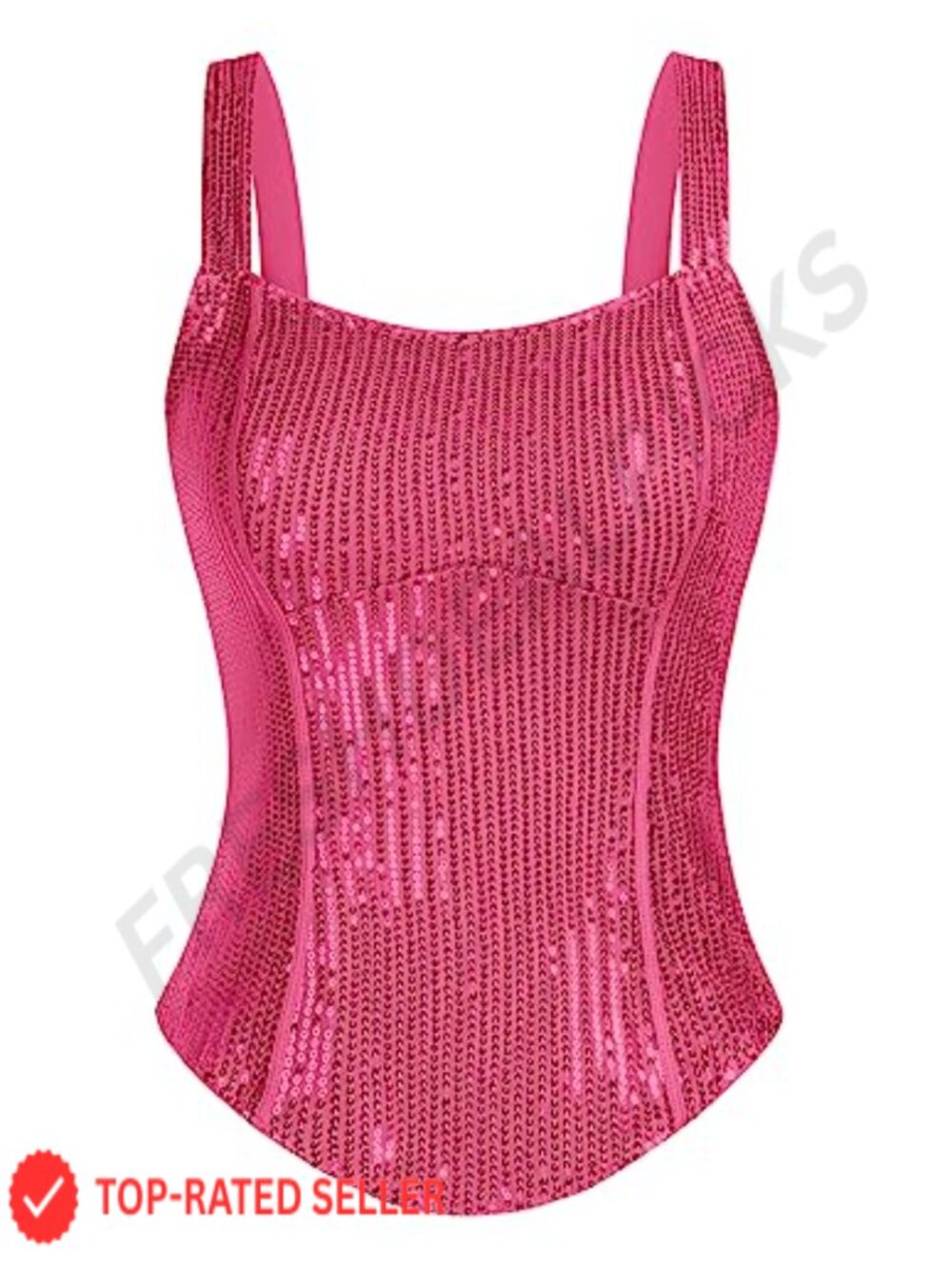 Sequin Bustier Corset Tank Top Sleeveless Party Sparkle Slim Camisole